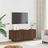 TV Cabinet Brown Oak 100x35x40 cm Engineered Wood - Side View