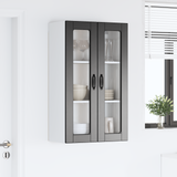 Wall Glass Cabinet PORTO Black 60 x 31 x 100 cm Engineered Wood