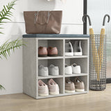 Shoe Cabinet Concrete Grey 52.5x30x50 cm - Side View