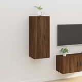 Wall Mounted TV Cabinet Brown Oak 40x34.5x100 cm - Front View