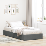 Storage Bed with Storage Dark Grey 107 x 203 cm Fabric