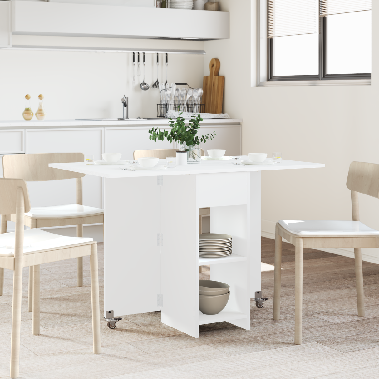 Dinning Table 115 x 70 x 75 cm Engineered Wood White