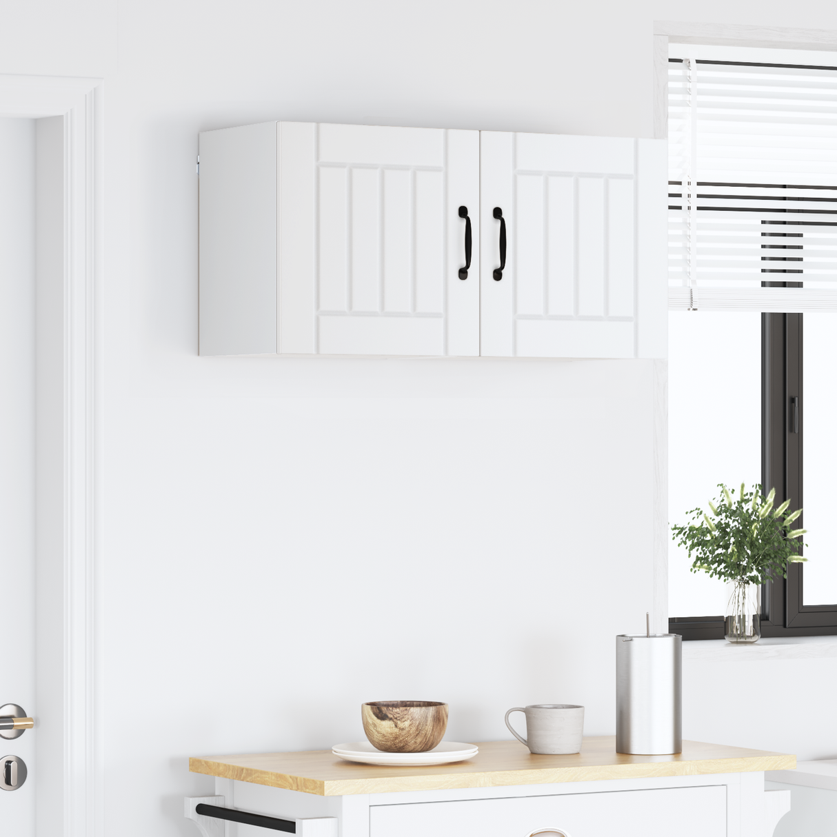 Wall Cabinet LUCCA White 80 x 31 x 40 cm Engineered Wood