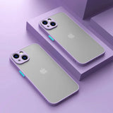Shockproof Armor Matte Case For iPhone 16 15 14 Plus 13 11 12 Pro Max Luxury Silicone Bumper Clear Hard PC Back Cover Capa - Extra Image