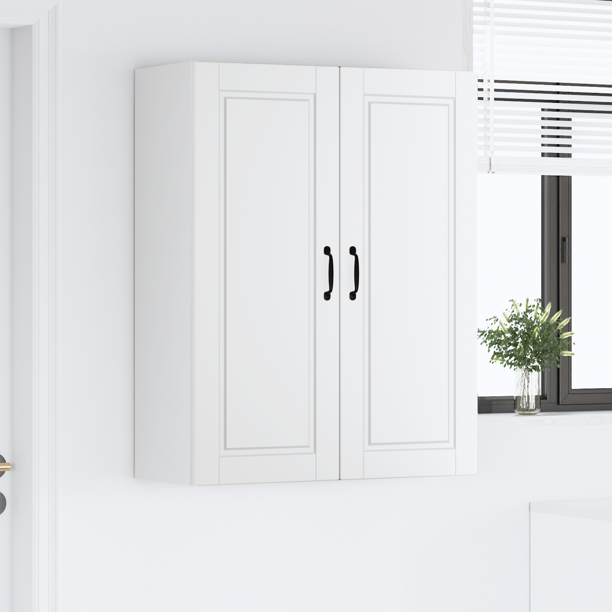 Wall Cabinet PORTO White 80 x 31 x 100 cm Engineered Wood