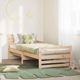 Bed Frame with Headboard Brown 80 x 200 cm Engineered Wood - Front View