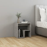 Bed Cabinet Concrete Grey 40x30x40 cm Engineered Wood - Front View
