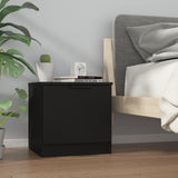 Bedside Cabinets 2 pcs Black 40x39x40 cm - Side View