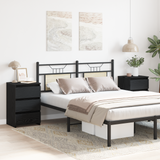 Bedside Cabinet with Drawer 2 pcs Black Oak 40 x 35 x 62,5 cm