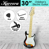 Karrera Childrens Electric Guitar Kids - Sunburst - Close-Up Angle