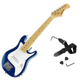 Karrera Electric Childrens Kids Guitar - Blue - Low Angle