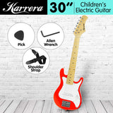 Karrera Electric Childrens Guitar Kids - Red - Rear View