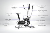Powertrain 3-in-1 Elliptical Cross Trainer Exercise Bike with Resistance Bands - Extra Image