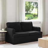 Sofa Black 144 x 80 x 85 cm Fabric - Front View