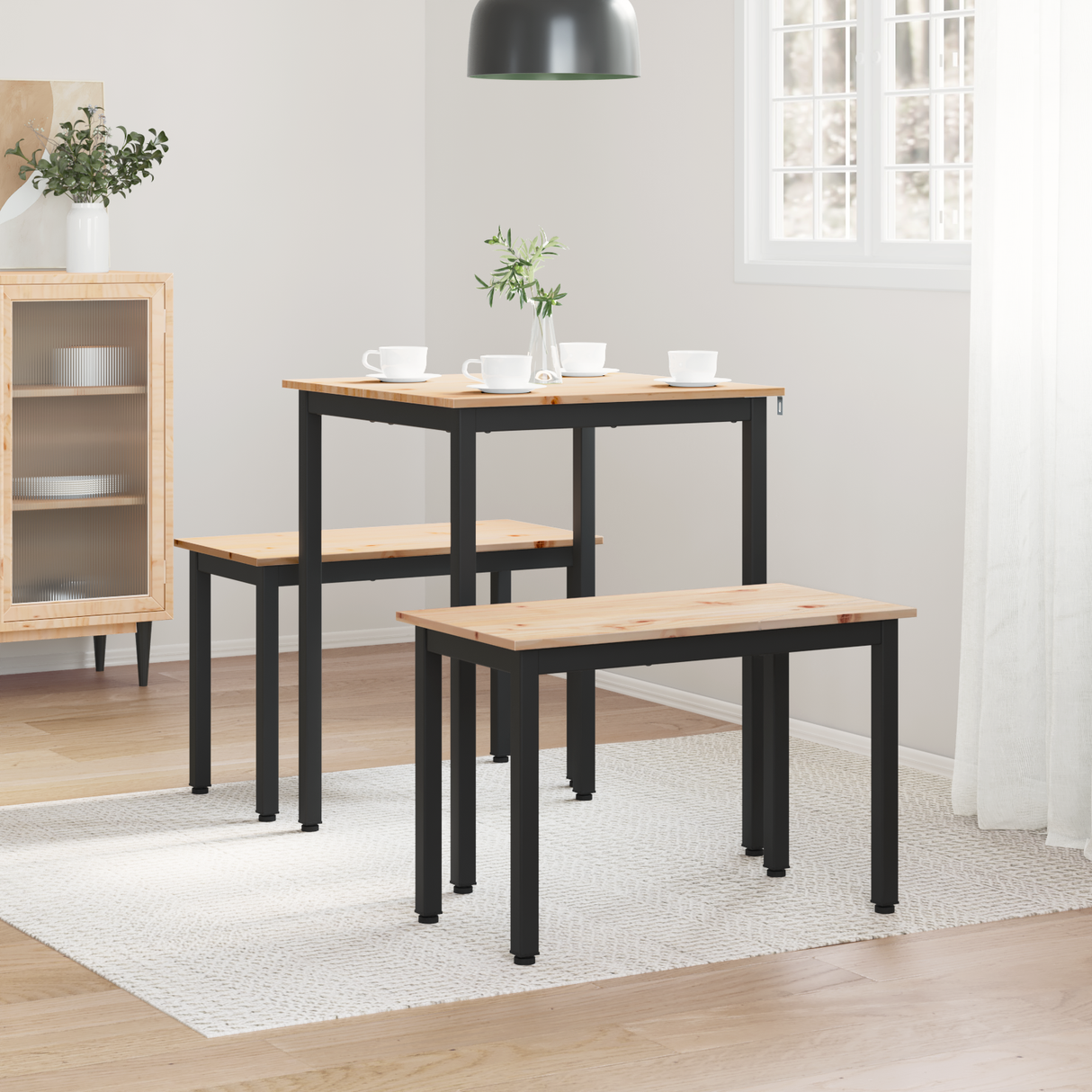 Dining Table Natural 60 x 60 x 75 cm Solid Pine Wood
