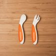 EDISON mama ForkSpoon Beginner SetOrange left Handed-2006733438828285953