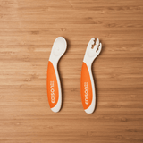 EDISON mama ForkSpoon Beginner SetOrange left Handed-2006733438828285953