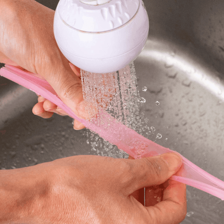 EDISON mama Resealable Silicone Zipper Straw Pink/Yellow-2006733471996841987