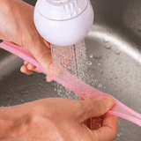 EDISON mama Resealable Silicone Zipper Straw Pink/Yellow - Side View