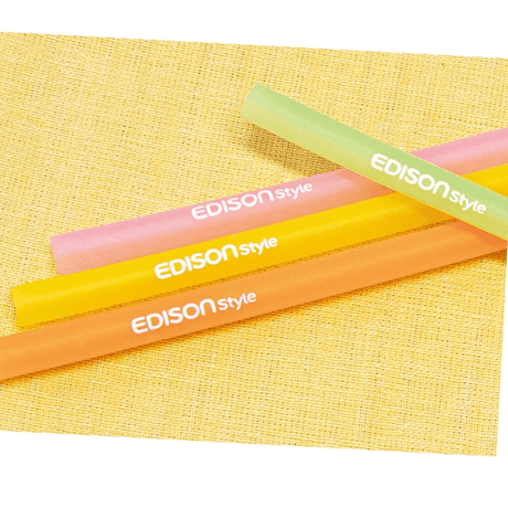 EDISON mama Resealable Silicone Zipper Straw Green/Orange-2006733472181391364