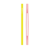 EDISON mama Resealable Silicone Zipper Straw Green/Orange - Rear View
