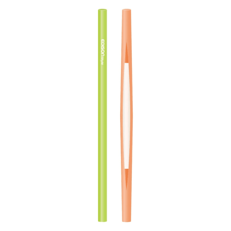 EDISON mama Resealable Silicone Zipper Straw Pink/Yellow-2006733471996841991