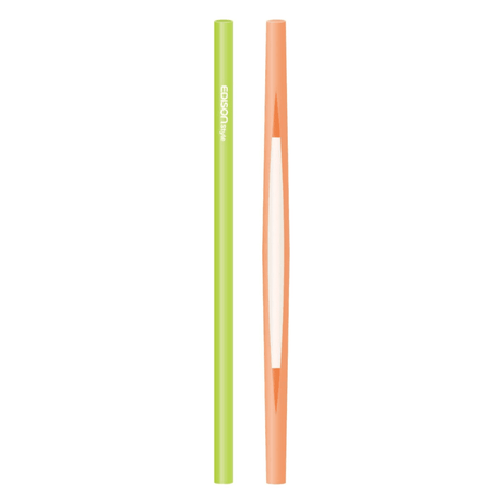 EDISON mama Resealable Silicone Zipper Straw Green/Orange-2006733472181391367