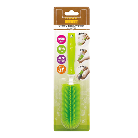 EDISON mama Silicone Baby Bottle Brush Green-1954803145343373312