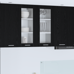 Hanging Cabinet 2 pcs Black Oak Engineered Wood
