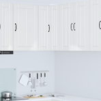 Wall Corner Cabinet LUCCA High Gloss White 57 x 57 x 80 cm