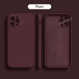 New Plain Neon Liquid Silicone Colorful Soft Case for iPhone 16 15 14 13 12 11 Pro Max Plus Fluorescent Microfiber Pink Cover - Extra Image