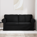 Sofa Black 175 x 82 x 80 cm Fabric