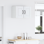 Wall Cabinet PORTO 2 pcs High Gloss White Engineered Wood