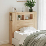 LED Headboard Sonoma Oak 100x18.5x103.5 cm Engineered Wood - Side View