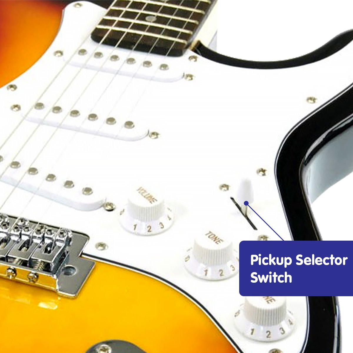 Karrera 39in Electric Guitar Music 4-String Instrument Full Size Sunburst