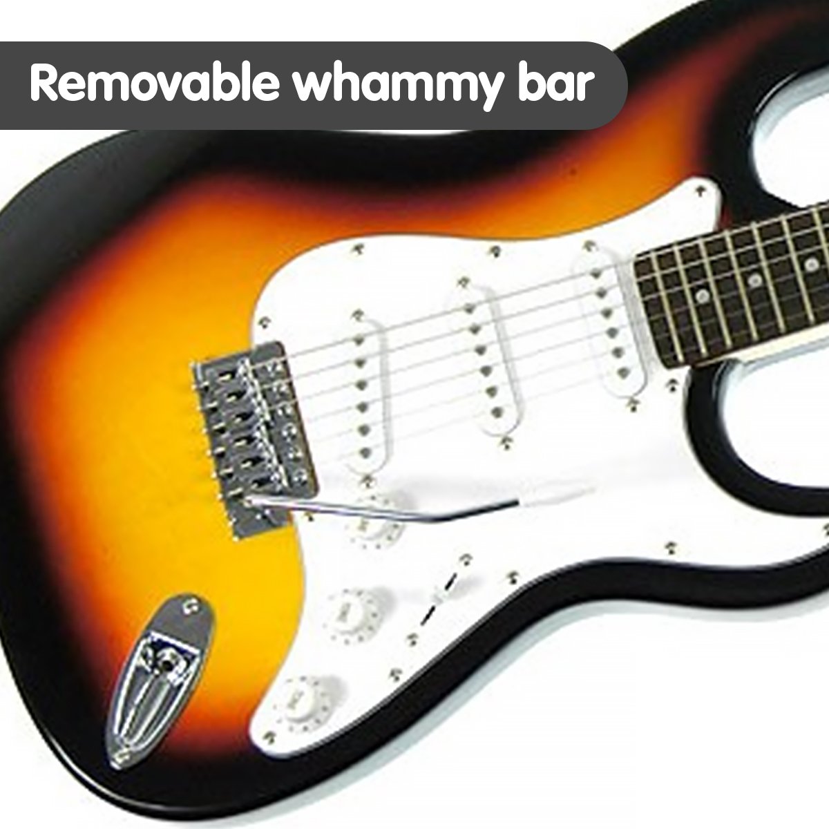 Karrera 39in Electric Guitar Music 4-String Instrument Full Size Sunburst