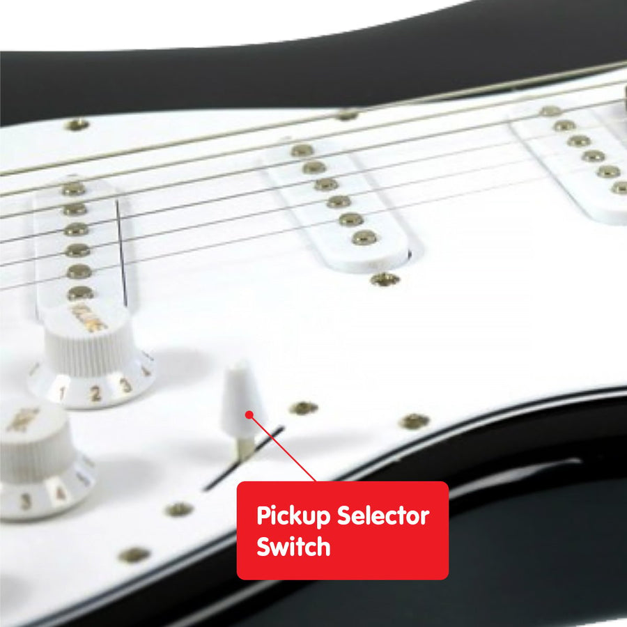Karrera 39in Electric Guitar Music 6-String Instrument Full Size Black