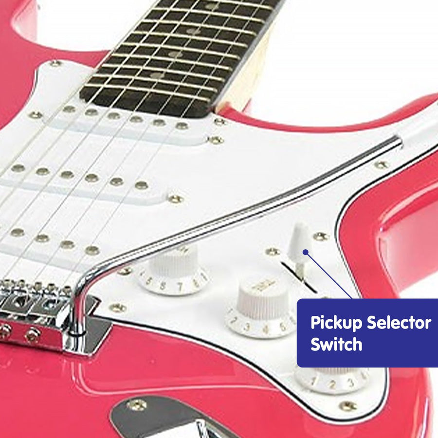 Karrera 39in Electric Guitar Music 6-String Instrument Full Size Pink
