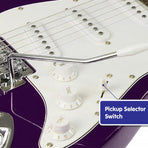 Karrera 39in Electric Guitar Music 6-String Instrument Full Size Purple