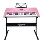 Karrera 61-Key Electronic Keyboard Piano Music with Stand - Pink