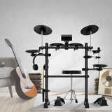 Karrera TDX-16 Electronic Drum Kit with LCD, Toms, Snares Quiet Mesh Pads & Pedals, Adjustable - Close-Up Angle