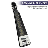 Karrera 29in 6-String Lap Steel Hawaiian Guitar - Black - Extra Image