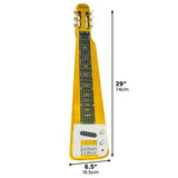 Karrera 29in 6-String Lap Steel Hawaiian Guitar - Metallic Gold - Extra Image