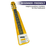 Karrera 29in 6-String Lap Steel Hawaiian Guitar - Metallic Gold - Extra Image