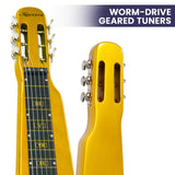 Karrera 29in 6-String Lap Steel Hawaiian Guitar - Metallic Gold - Extra Image