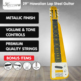 Karrera 29in 6-String Lap Steel Hawaiian Guitar - Metallic Gold - Extra Image