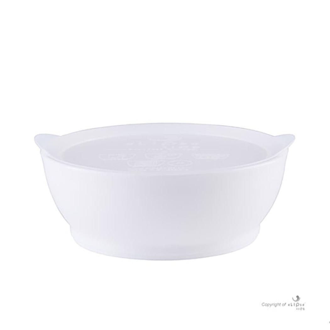 Elipse Kids Spill-Proof Anti-Slip Bowl Stage 3 12oz | Single Pack with Lid White-1954803047326683137