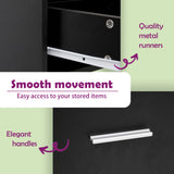 Bed Cabinet Black 50x32x60 cm - Close-Up Angle