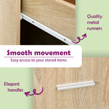Bed Cabinet Sonoma Oak 50x32x60 cm - Close-Up Angle
