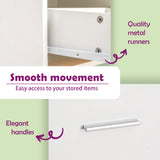 Bed Cabinet White 50x32x60 cm - Close-Up Angle